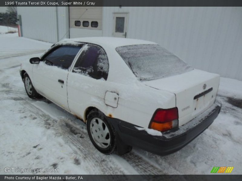 Super White / Gray 1996 Toyota Tercel DX Coupe