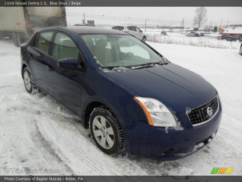 Blue Onyx / Beige 2009 Nissan Sentra 2.0