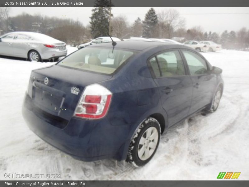 Blue Onyx / Beige 2009 Nissan Sentra 2.0