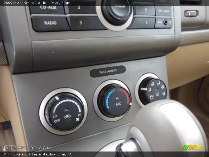 Blue Onyx / Beige 2009 Nissan Sentra 2.0