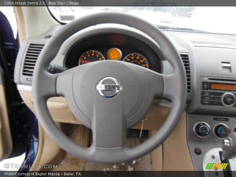 Blue Onyx / Beige 2009 Nissan Sentra 2.0