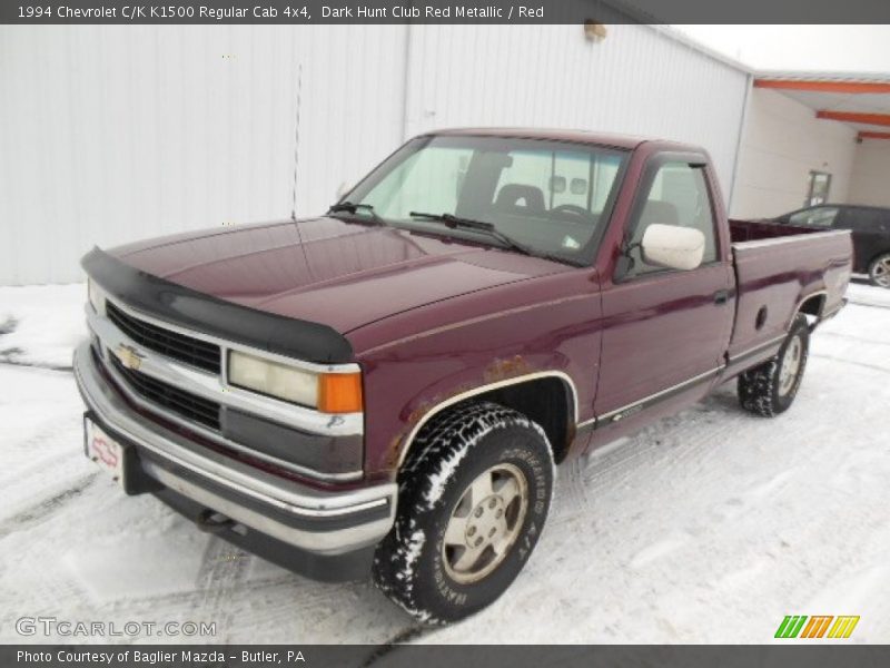 Dark Hunt Club Red Metallic / Red 1994 Chevrolet C/K K1500 Regular Cab 4x4
