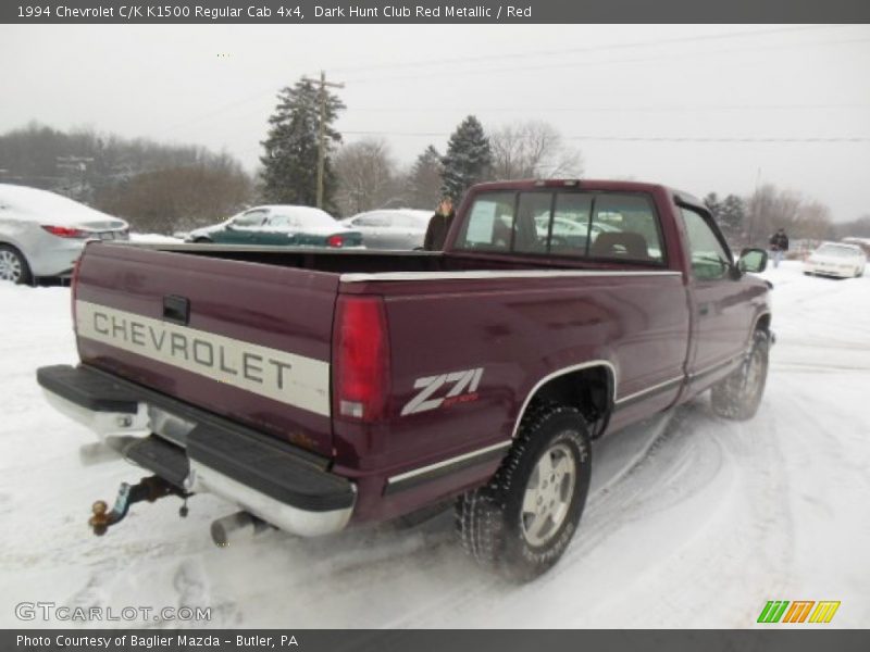 Dark Hunt Club Red Metallic / Red 1994 Chevrolet C/K K1500 Regular Cab 4x4