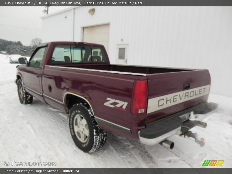Dark Hunt Club Red Metallic / Red 1994 Chevrolet C/K K1500 Regular Cab 4x4