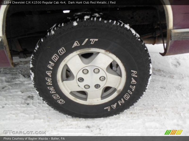 Dark Hunt Club Red Metallic / Red 1994 Chevrolet C/K K1500 Regular Cab 4x4