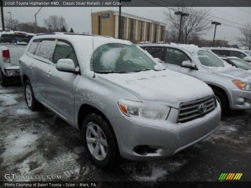 Classic Silver Metallic / Ash Gray 2008 Toyota Highlander 4WD