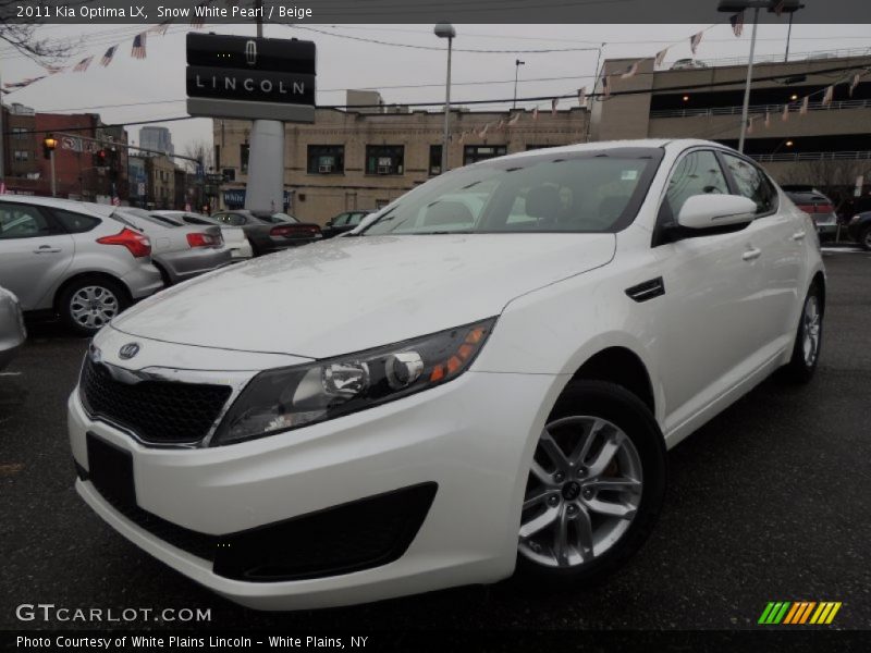 Snow White Pearl / Beige 2011 Kia Optima LX