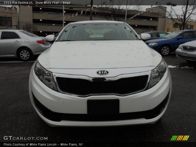 Snow White Pearl / Beige 2011 Kia Optima LX