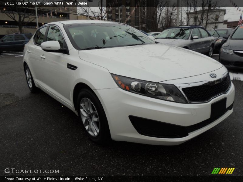 Snow White Pearl / Beige 2011 Kia Optima LX