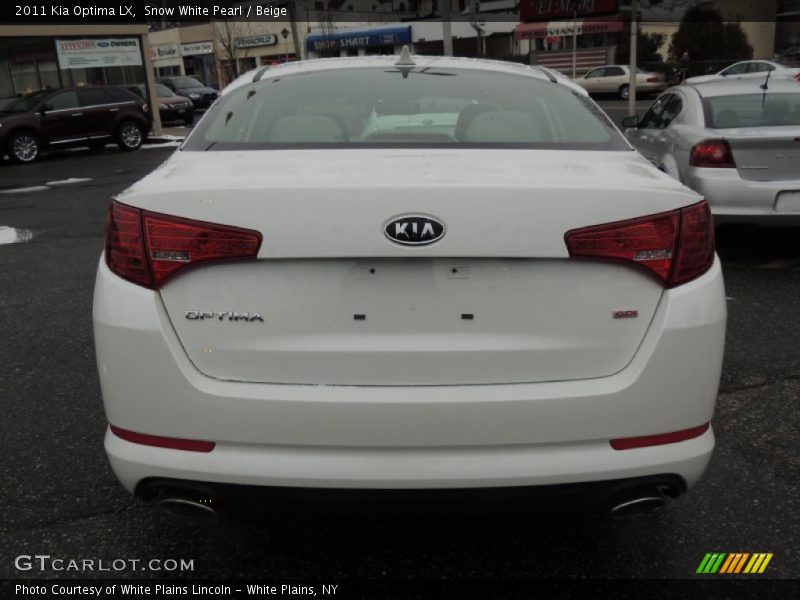 Snow White Pearl / Beige 2011 Kia Optima LX