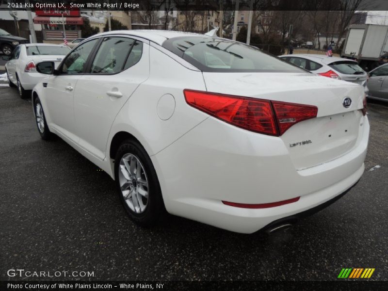 Snow White Pearl / Beige 2011 Kia Optima LX