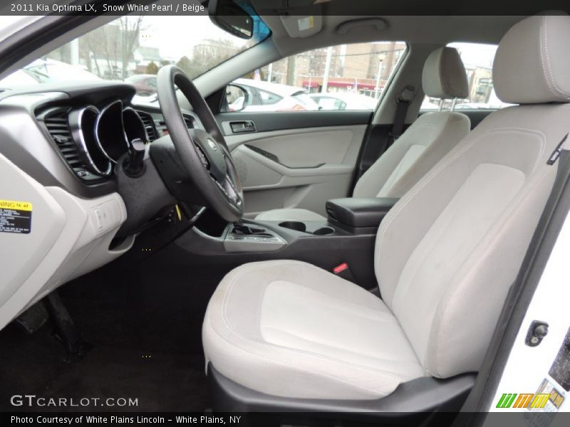 Snow White Pearl / Beige 2011 Kia Optima LX