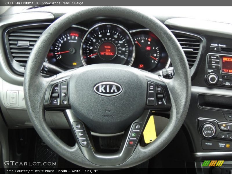 Snow White Pearl / Beige 2011 Kia Optima LX