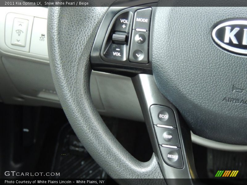 Snow White Pearl / Beige 2011 Kia Optima LX