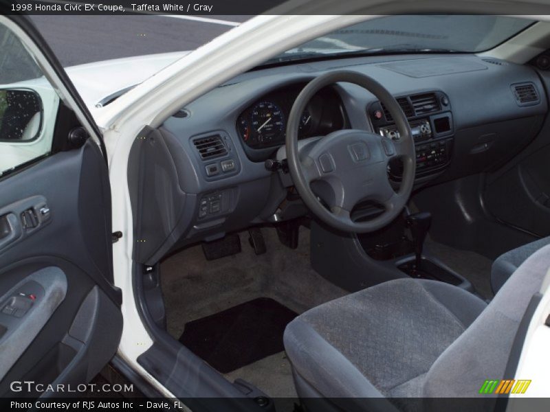 Taffeta White / Gray 1998 Honda Civic EX Coupe