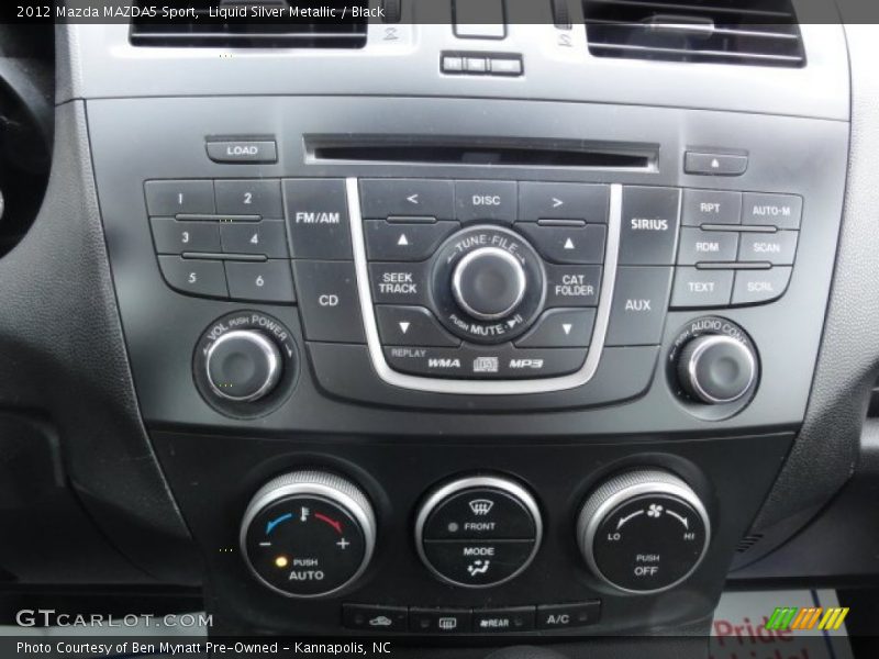 Liquid Silver Metallic / Black 2012 Mazda MAZDA5 Sport