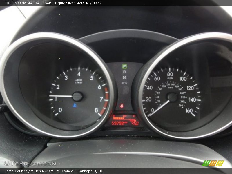 Liquid Silver Metallic / Black 2012 Mazda MAZDA5 Sport