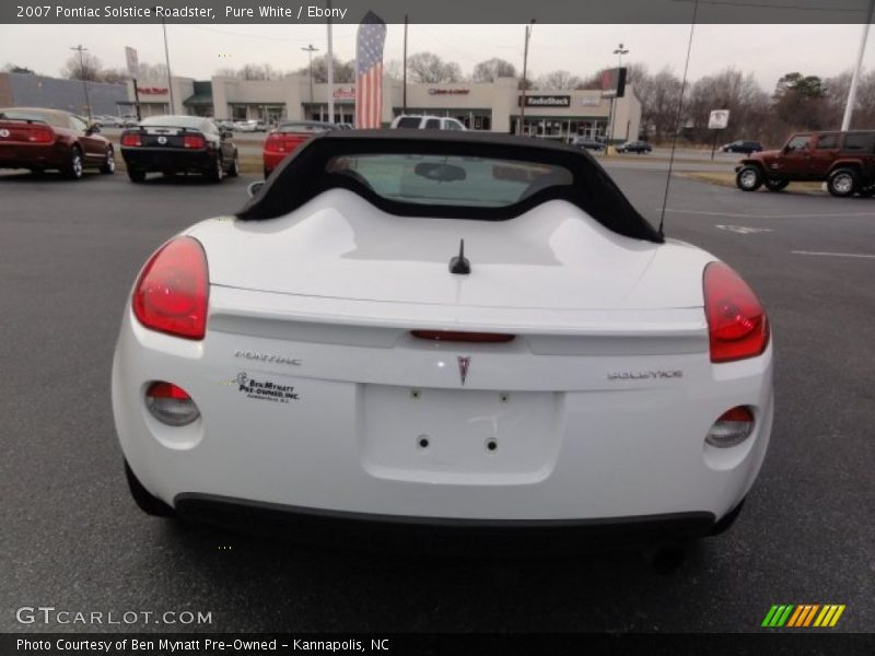 Pure White / Ebony 2007 Pontiac Solstice Roadster
