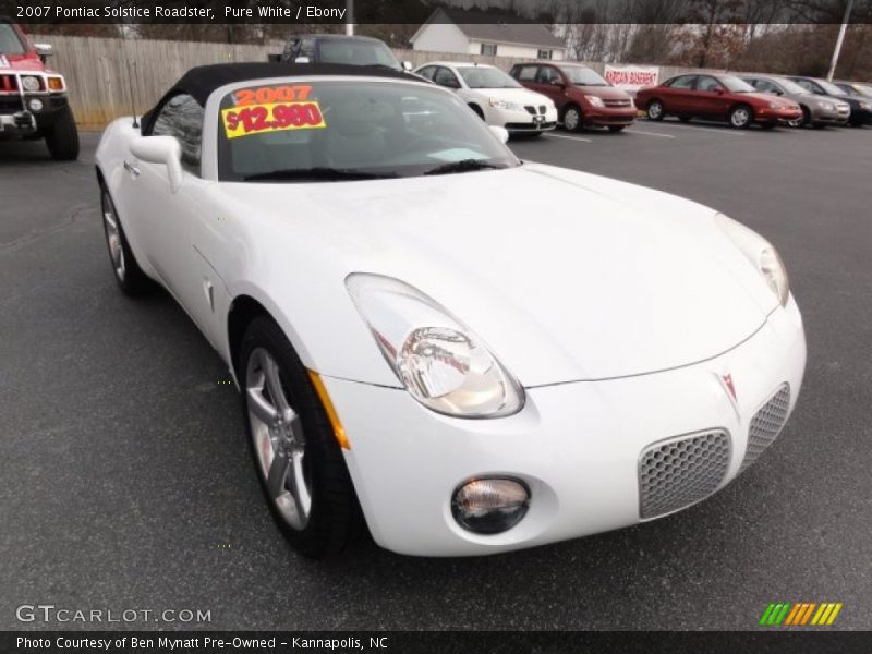 Pure White / Ebony 2007 Pontiac Solstice Roadster
