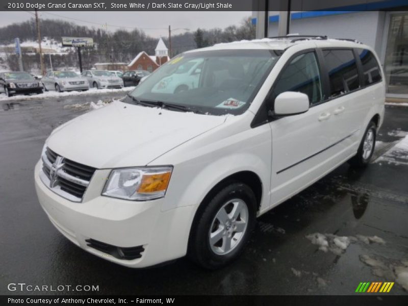 Stone White / Dark Slate Gray/Light Shale 2010 Dodge Grand Caravan SXT