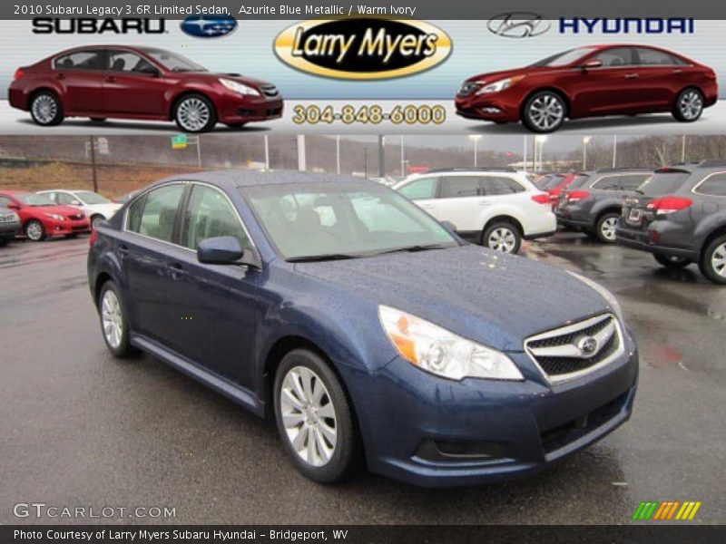 Azurite Blue Metallic / Warm Ivory 2010 Subaru Legacy 3.6R Limited Sedan