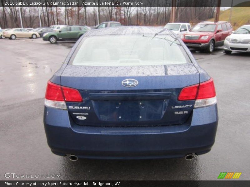 Azurite Blue Metallic / Warm Ivory 2010 Subaru Legacy 3.6R Limited Sedan