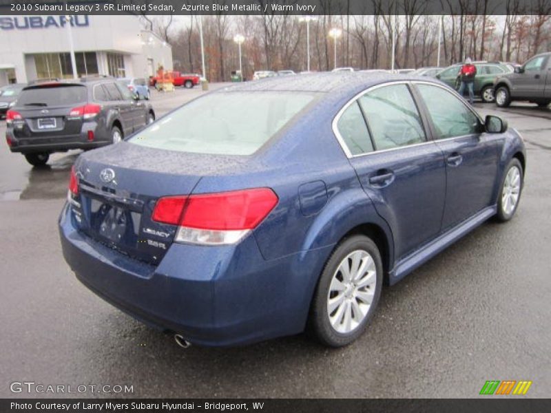 Azurite Blue Metallic / Warm Ivory 2010 Subaru Legacy 3.6R Limited Sedan