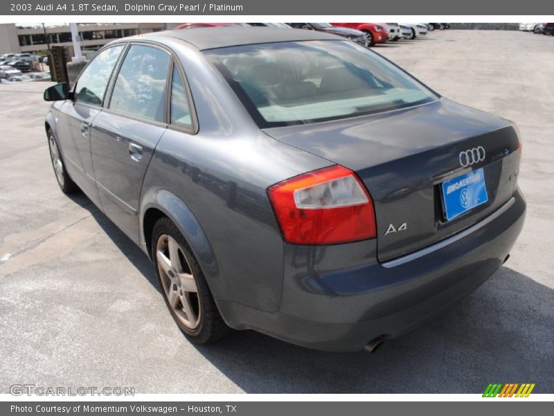 Dolphin Gray Pearl / Platinum 2003 Audi A4 1.8T Sedan