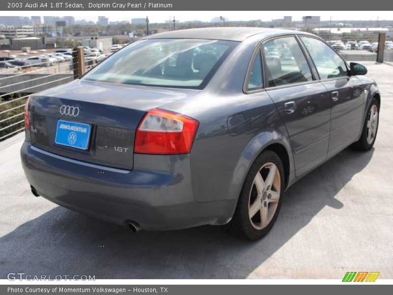 Dolphin Gray Pearl / Platinum 2003 Audi A4 1.8T Sedan
