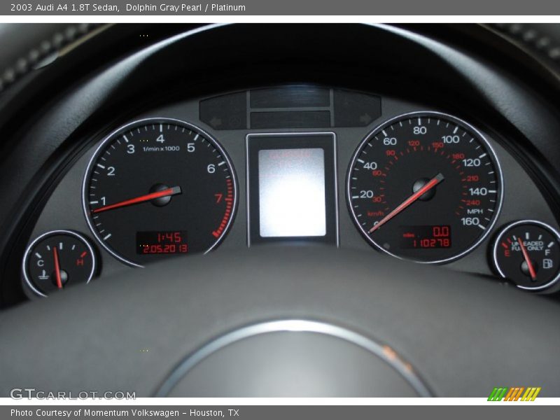 Dolphin Gray Pearl / Platinum 2003 Audi A4 1.8T Sedan