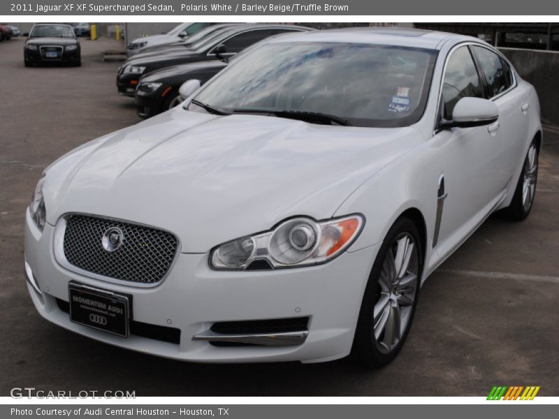 Polaris White / Barley Beige/Truffle Brown 2011 Jaguar XF XF Supercharged Sedan