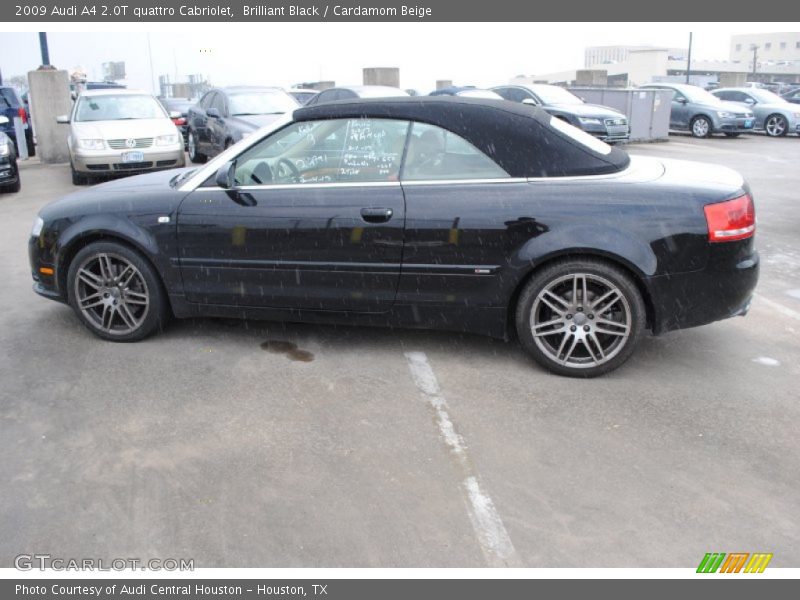 Brilliant Black / Cardamom Beige 2009 Audi A4 2.0T quattro Cabriolet