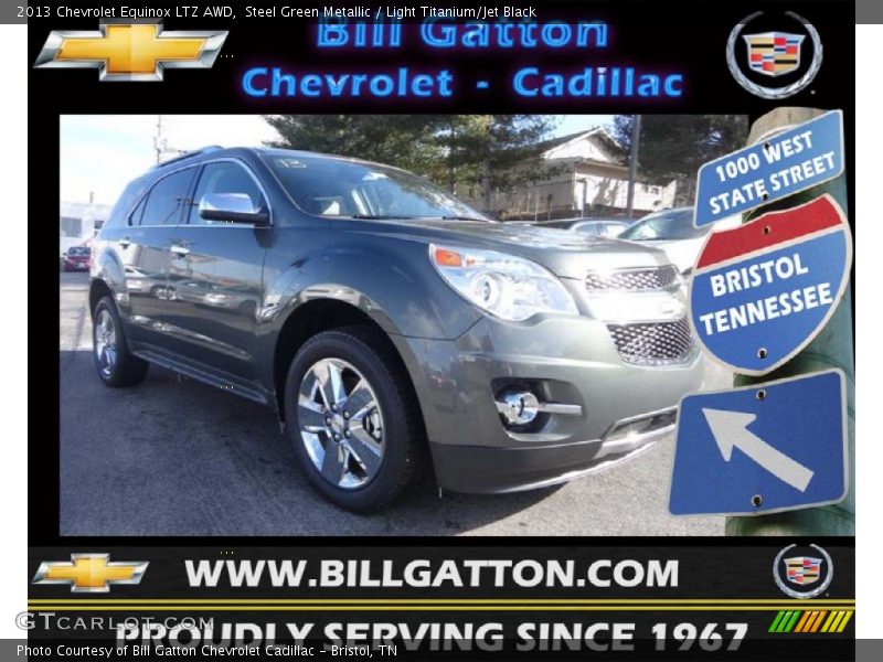 Steel Green Metallic / Light Titanium/Jet Black 2013 Chevrolet Equinox LTZ AWD