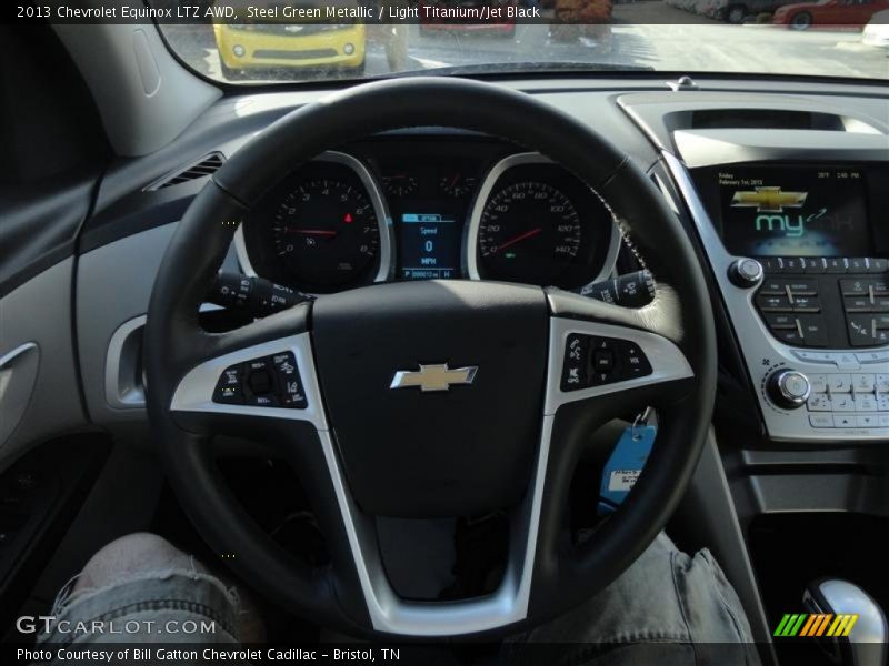 Steel Green Metallic / Light Titanium/Jet Black 2013 Chevrolet Equinox LTZ AWD