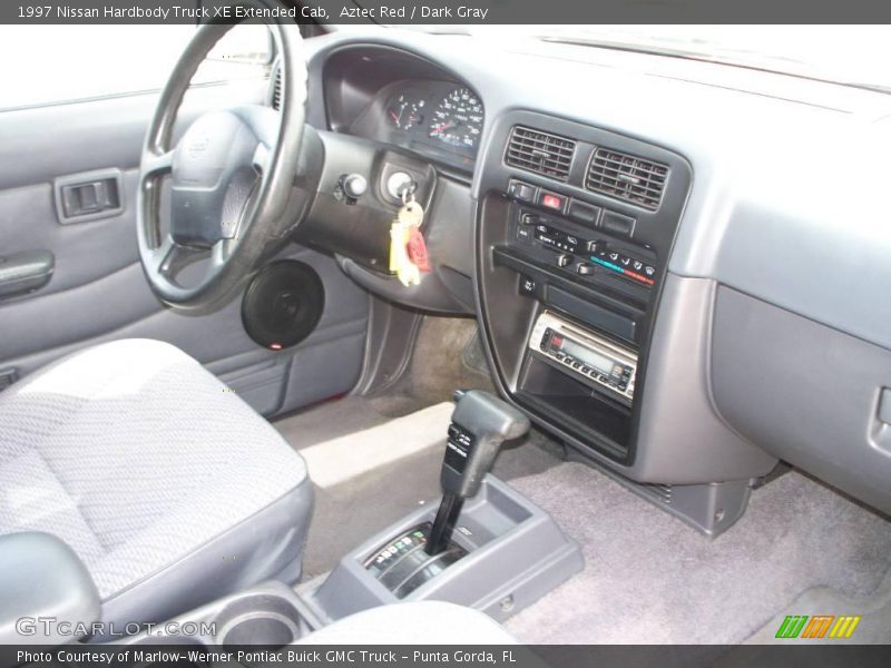 Aztec Red / Dark Gray 1997 Nissan Hardbody Truck XE Extended Cab