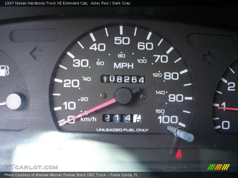 Aztec Red / Dark Gray 1997 Nissan Hardbody Truck XE Extended Cab