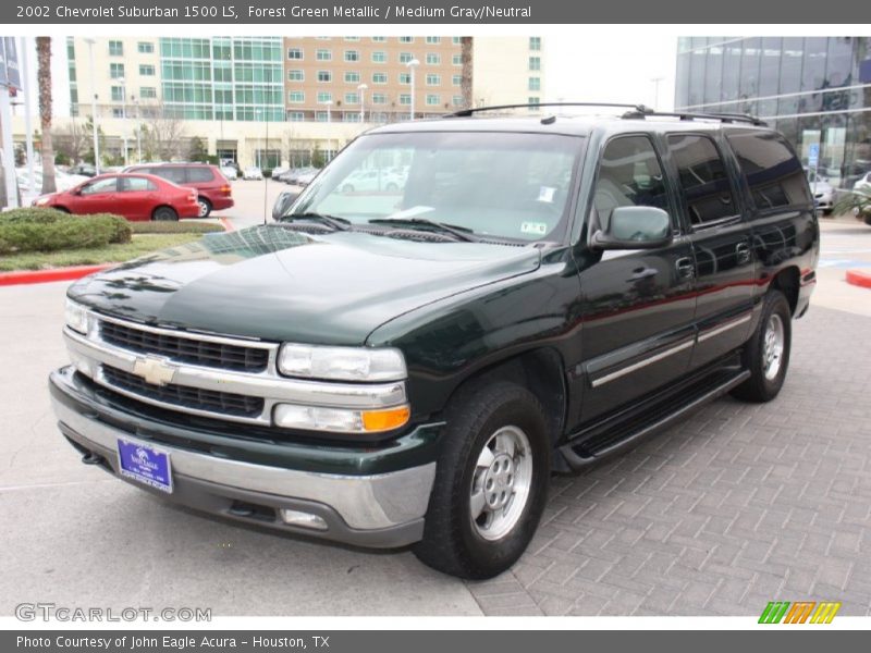 Forest Green Metallic / Medium Gray/Neutral 2002 Chevrolet Suburban 1500 LS