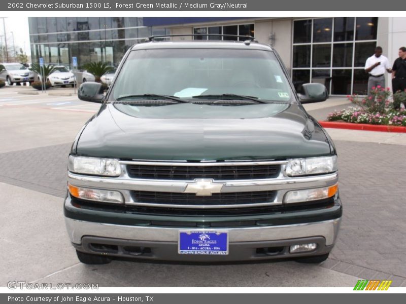 Forest Green Metallic / Medium Gray/Neutral 2002 Chevrolet Suburban 1500 LS