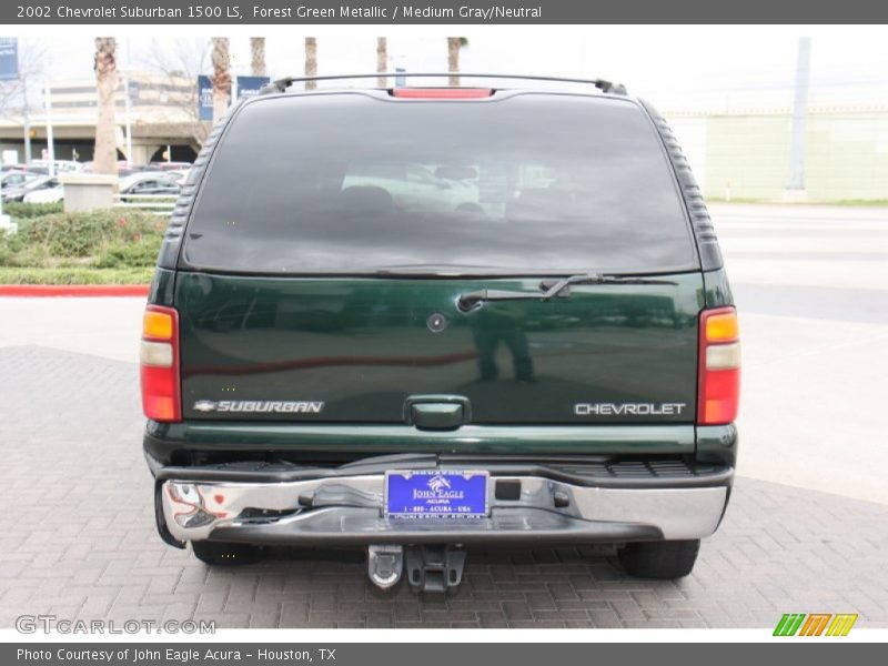 Forest Green Metallic / Medium Gray/Neutral 2002 Chevrolet Suburban 1500 LS
