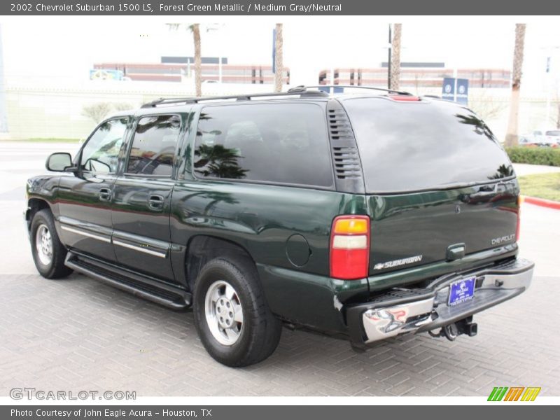 Forest Green Metallic / Medium Gray/Neutral 2002 Chevrolet Suburban 1500 LS