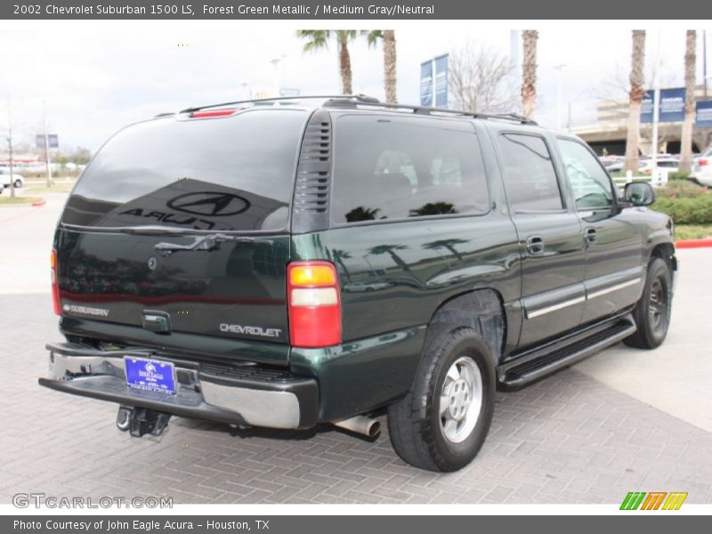 Forest Green Metallic / Medium Gray/Neutral 2002 Chevrolet Suburban 1500 LS