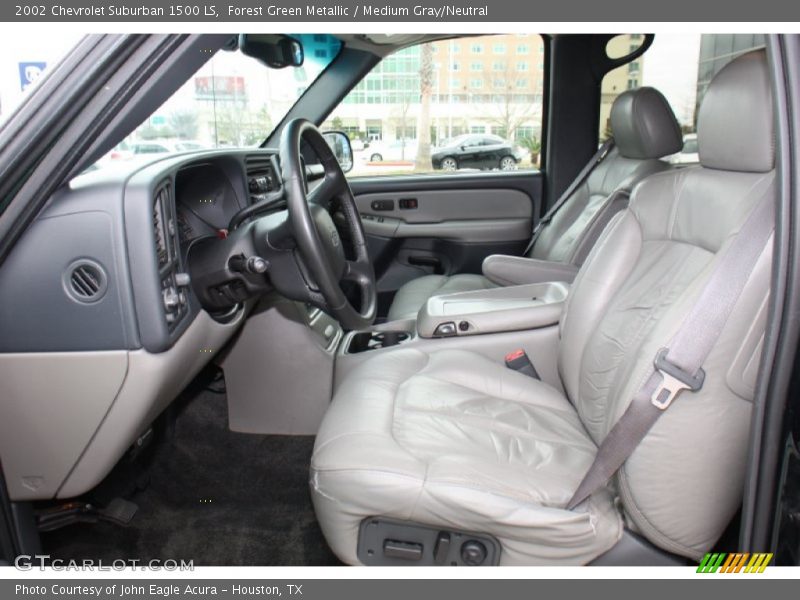 Forest Green Metallic / Medium Gray/Neutral 2002 Chevrolet Suburban 1500 LS