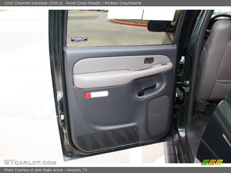 Forest Green Metallic / Medium Gray/Neutral 2002 Chevrolet Suburban 1500 LS
