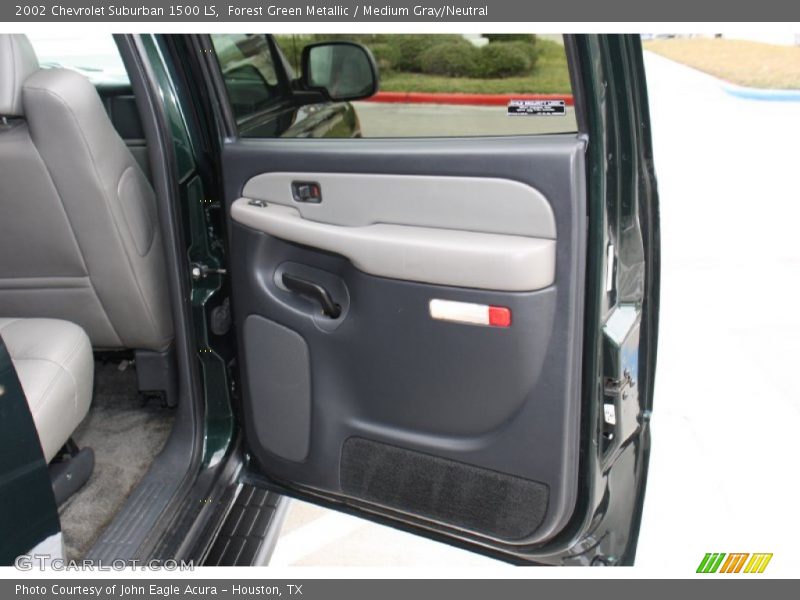 Forest Green Metallic / Medium Gray/Neutral 2002 Chevrolet Suburban 1500 LS