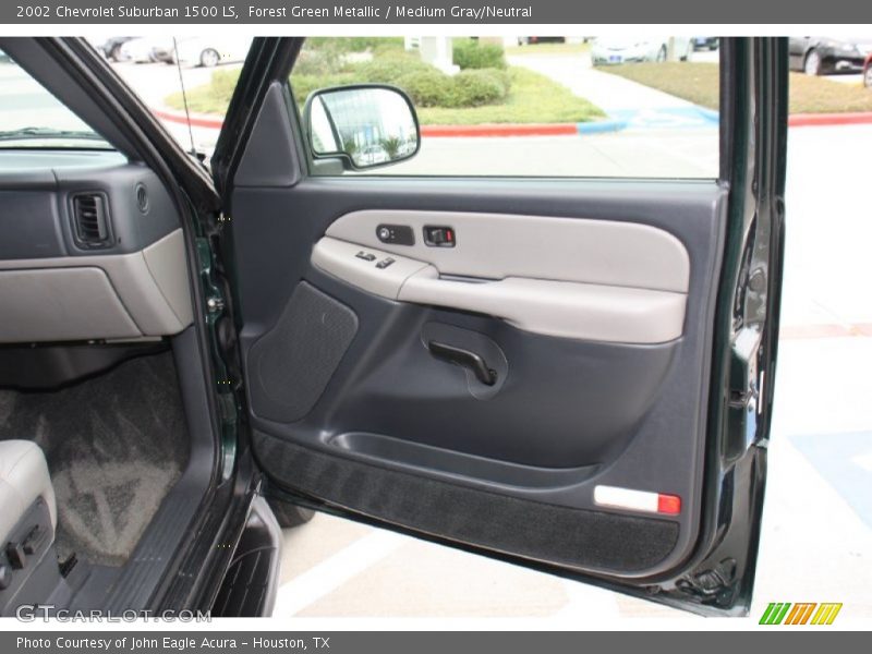 Forest Green Metallic / Medium Gray/Neutral 2002 Chevrolet Suburban 1500 LS