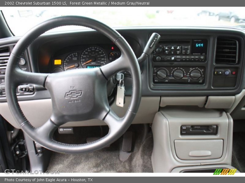 Forest Green Metallic / Medium Gray/Neutral 2002 Chevrolet Suburban 1500 LS