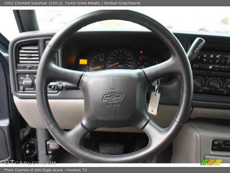 Forest Green Metallic / Medium Gray/Neutral 2002 Chevrolet Suburban 1500 LS