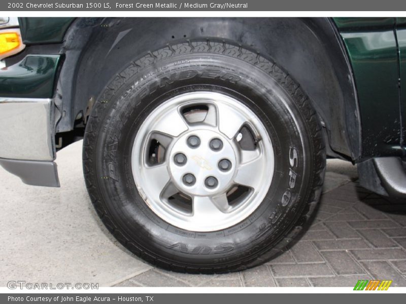 Forest Green Metallic / Medium Gray/Neutral 2002 Chevrolet Suburban 1500 LS