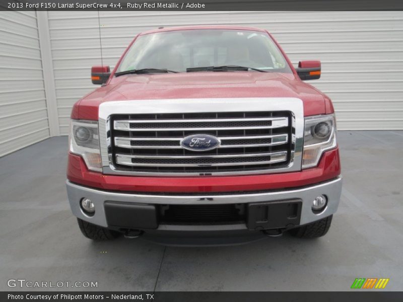 Ruby Red Metallic / Adobe 2013 Ford F150 Lariat SuperCrew 4x4