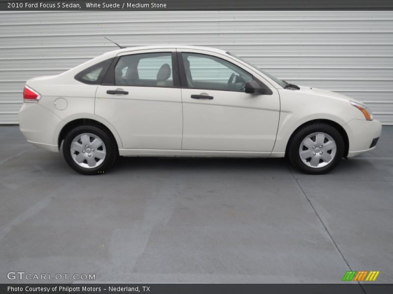 White Suede / Medium Stone 2010 Ford Focus S Sedan